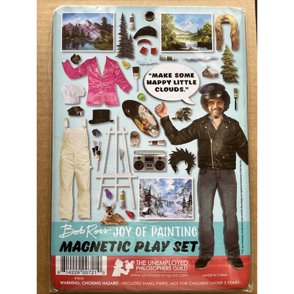 Bob Ross Joy Of Painting Magnet On Metal Technique Magnetic Play Set - NEW! - Picture 2 of 2